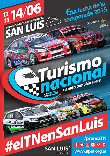 CRONOGRAMA DE ACTIVIDADES TURISMO NACIONAL / 6º Fecha San Luis 2015