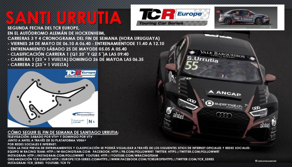Urrutia compite en la segunda fecha del TCR Europe