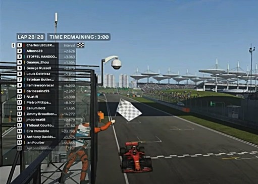 Leclerc gana En China su segunda carrera virtual de F1
