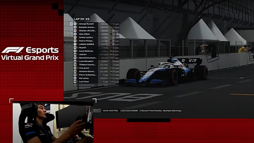 Russell gana el GP Virtual de Mónaco