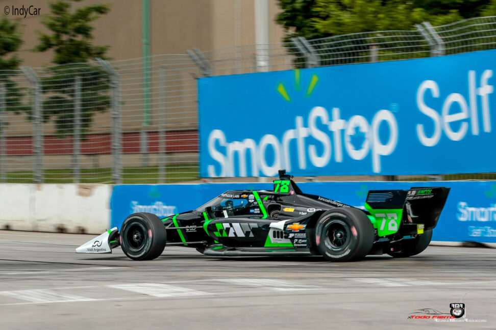 Agustín Canapino cosechó su mejor fin de semana en la IndyCar