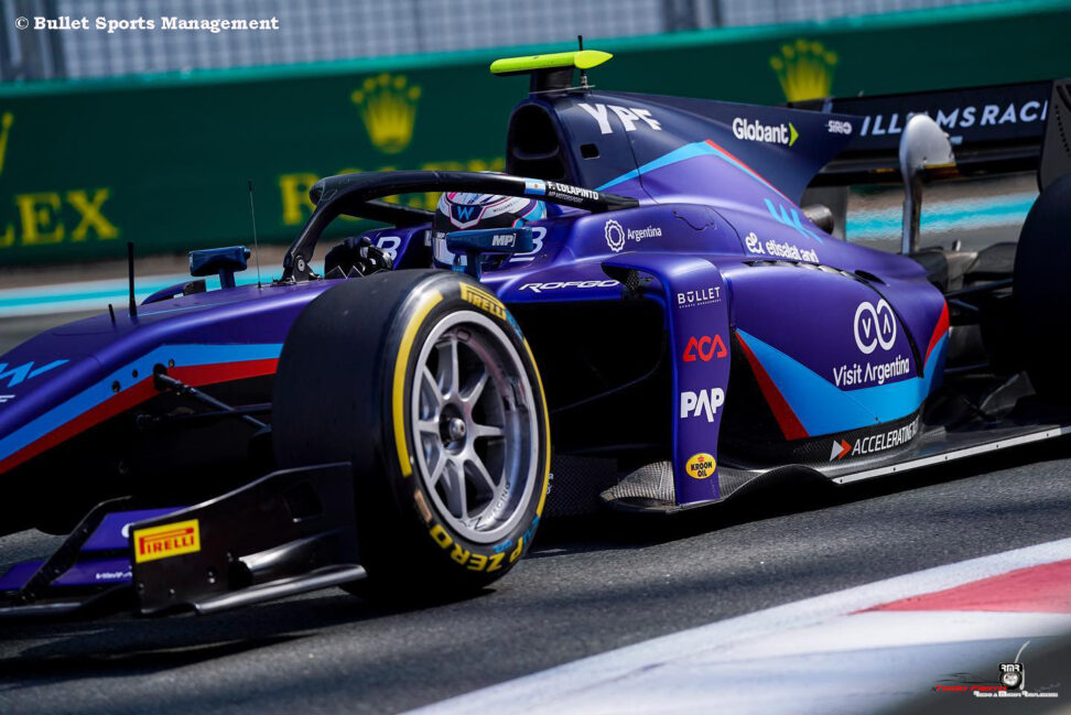 Abandono de Colapinto en su segunda carrera de la Fórmula 2