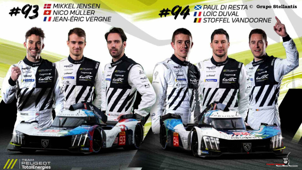 Peugeot TotalEnergies presentó a su tripulación para la temporada 2024 del WEC