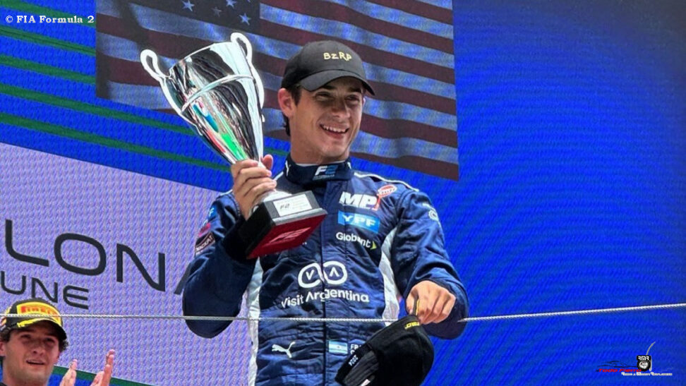 Segundo escalón del podio para Colapinto en la Carrera Principal de la Fórmula 2 en Barcelona