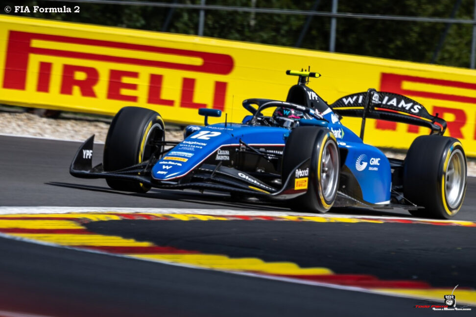 Abandono para Colapinto en la Carrera Principal de la Fórmula 2 en Bélgica