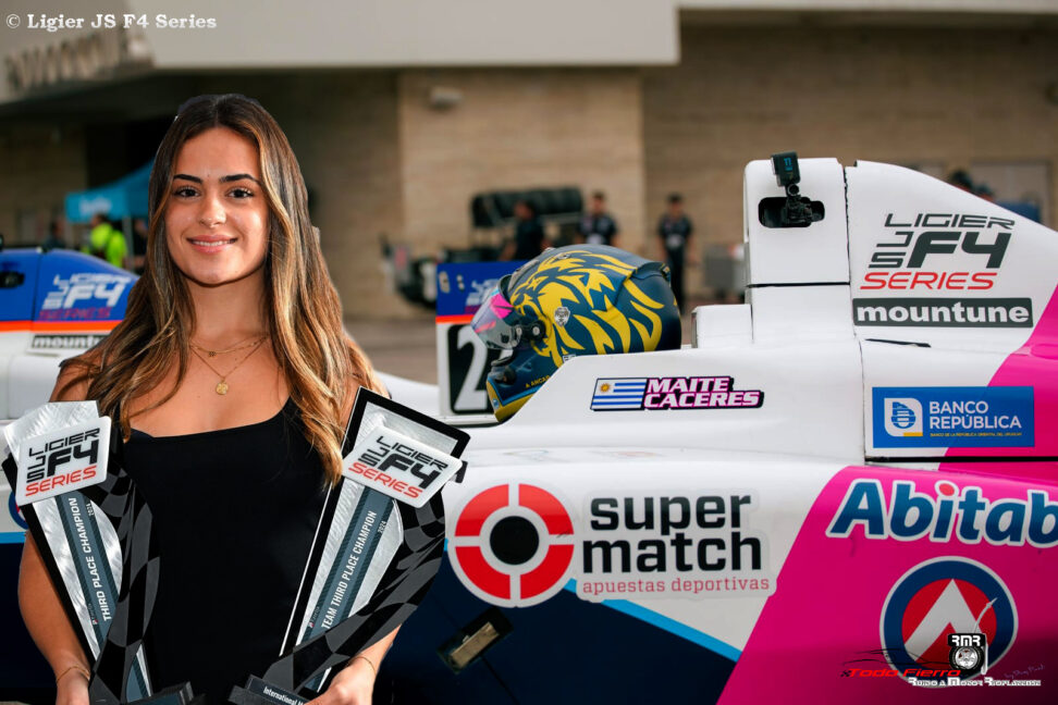 Gran cosecha de puntos que llevaron a Maite Cáceres al tercer puesto en el campeonato de la Ligier JS F4 Serie