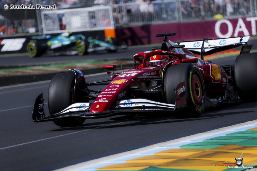 La Ferrari de Leclerc por delante de sus rivales en un trazado que le favorece