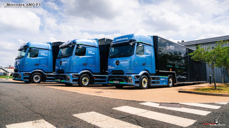 Mercedes F1 es el primer equipo de la F1 en utilizar un camión eléctrico